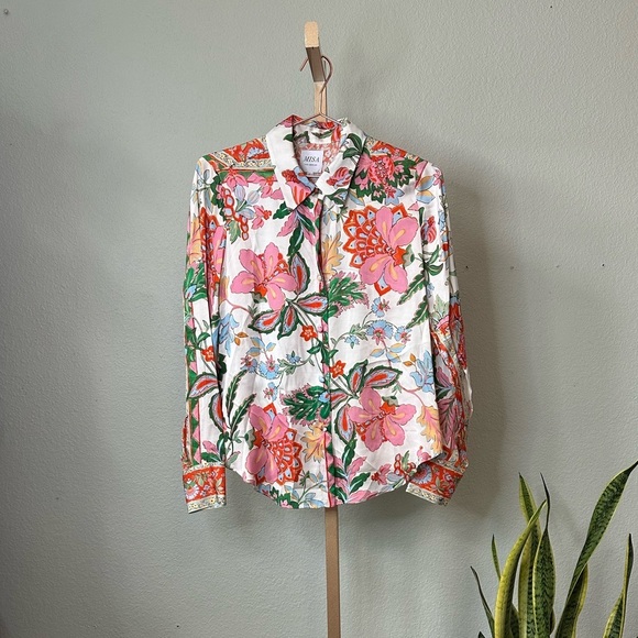 Misa Los Angeles | Roya Blouse in Casablanca Border Mix - Picture 4 of 9